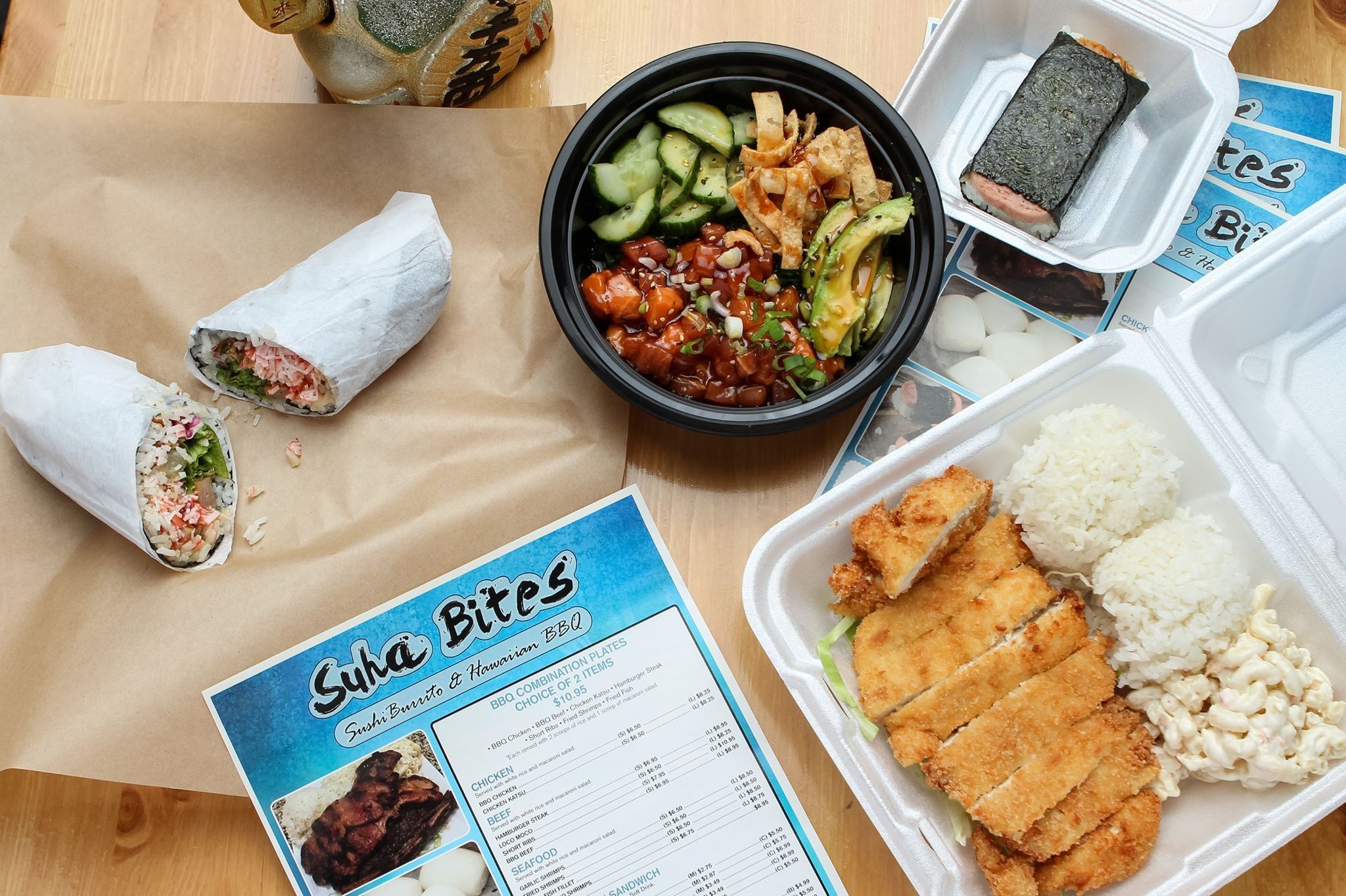 Suha Bites Sushi Burrito &amp; Hawaiian BBQ