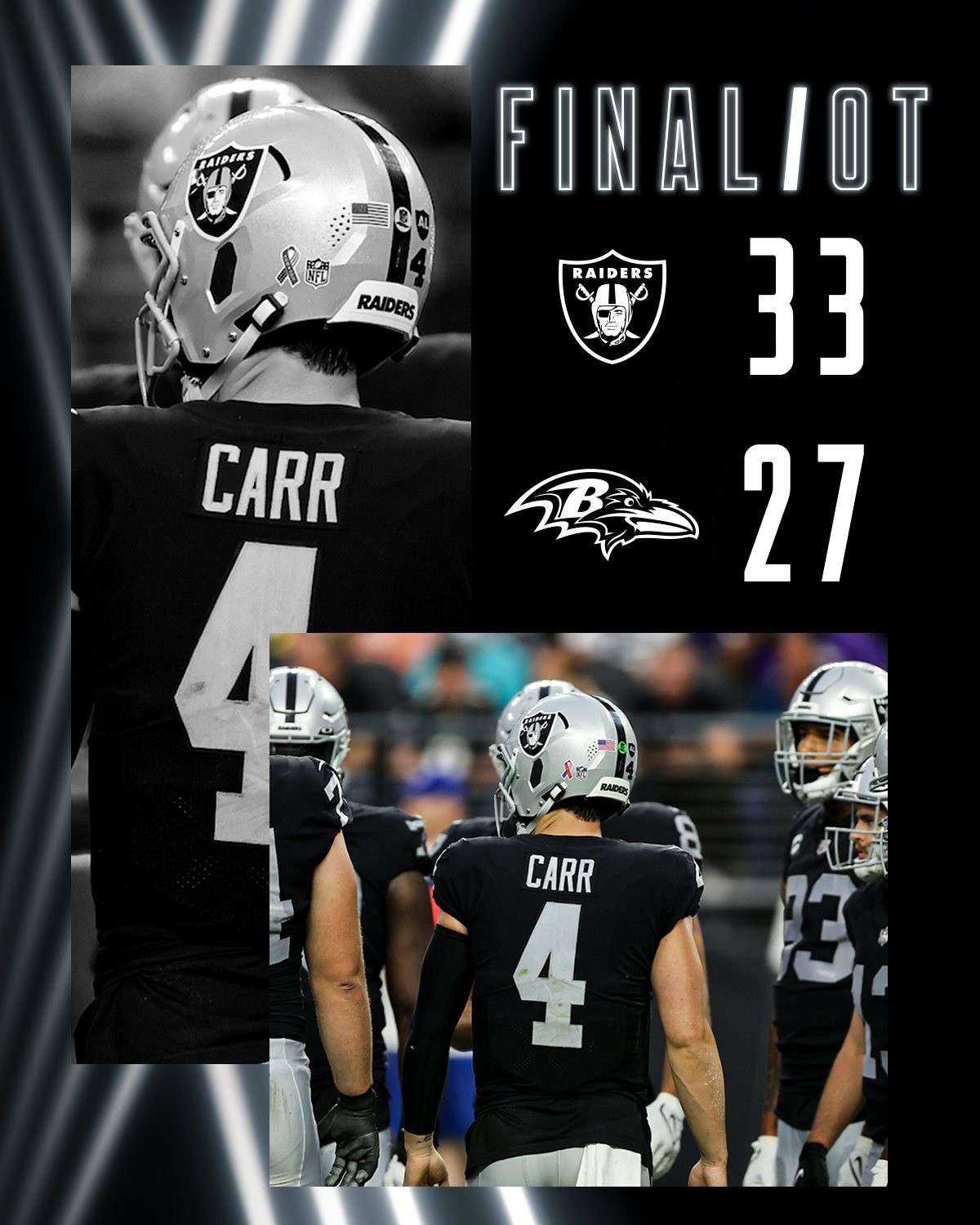 Las Vegas Raiders open with a win on Monday Night Football